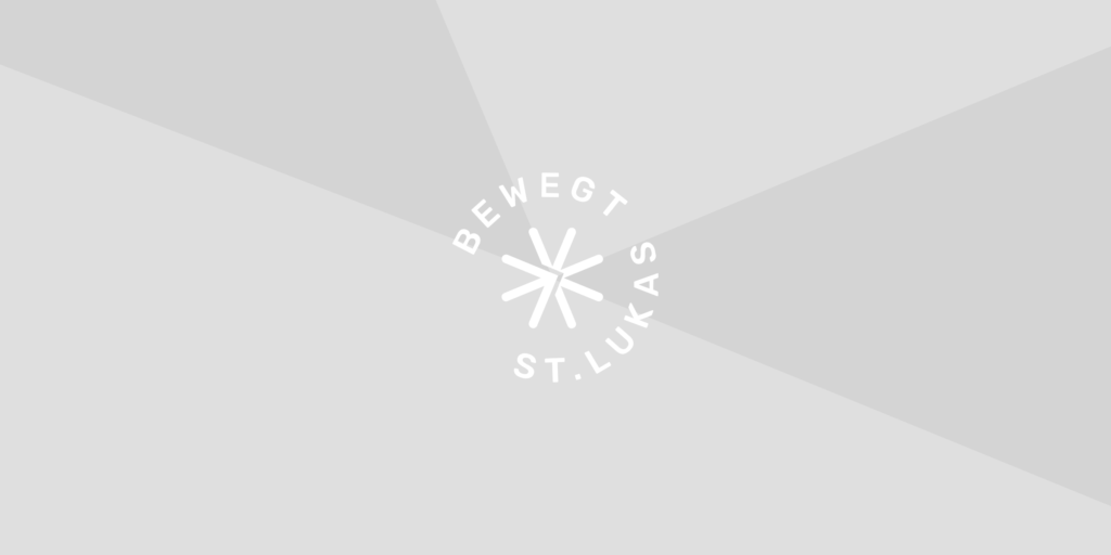 Neutraler Header für Textseiten, Bewegt-St-Lukas-Logo auf grauem Hintergrund